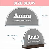 Vista 5 de Placa de nombre personalizada para escritorio, placa de identificación acrílica personalizada con soporte, placa de nombre de escritorio
