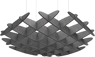 3D Acoustic Ceiling Waffle Cloud, Large (Dark Gray) by Uplift Desk