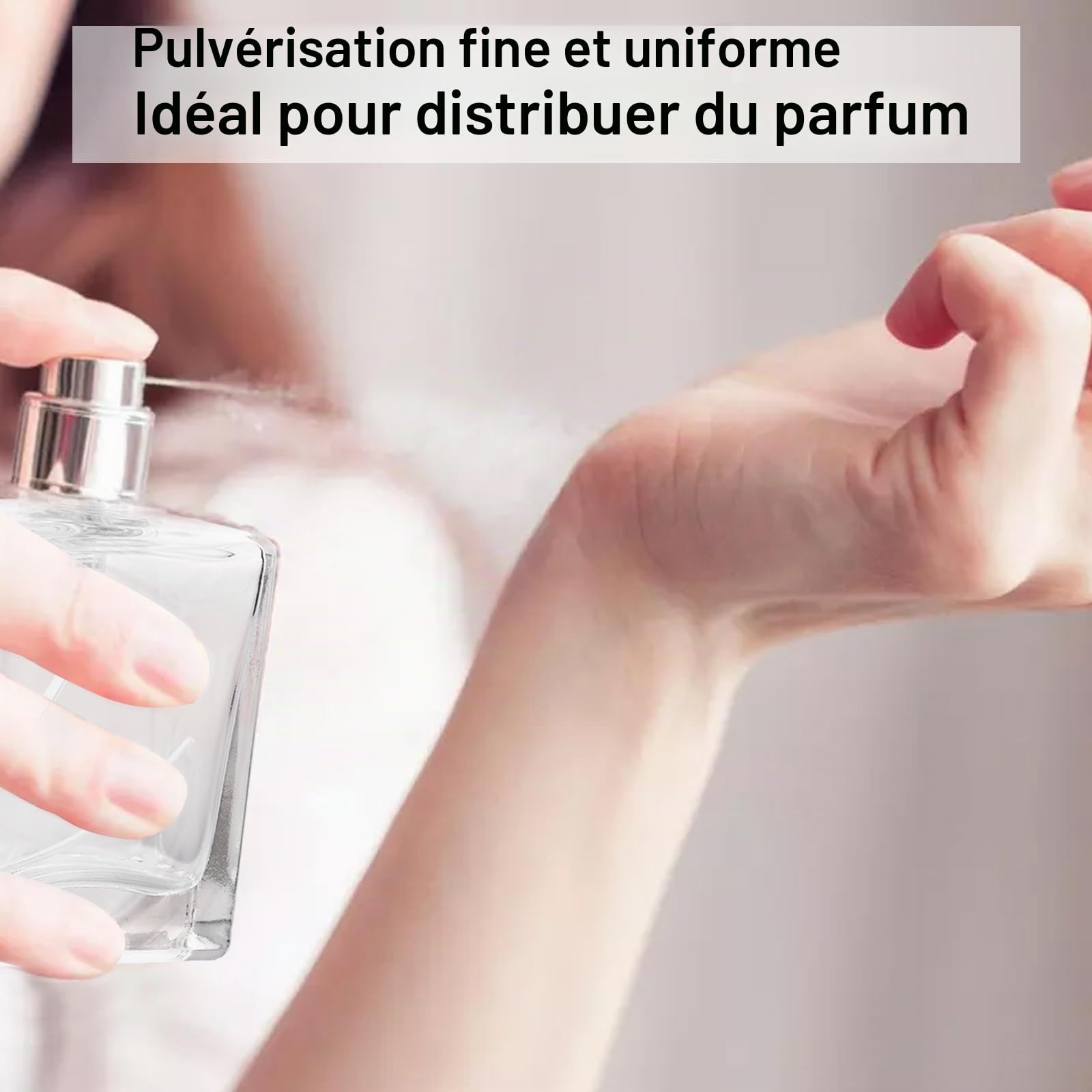 Lot de 8 Vaporisateur Parfum de 30 ml, Flacon Vaporisateur Verre pour les déplacements, flacons de parfum transparents rechargeables pour huile essentielle, argent