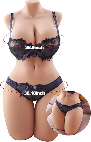 Muñeca sexual de tamaño real masturbador masculino, muñeca de amor de 70.5 libras para hombres, torso femenino de 33.8 pulgadas de alto, pechos