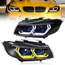 Projector Headlights Assembly Fit For 3-Series Bimmer E90 E91 LCI 2009-2012 with White or Yellow DRL, HID Models Only