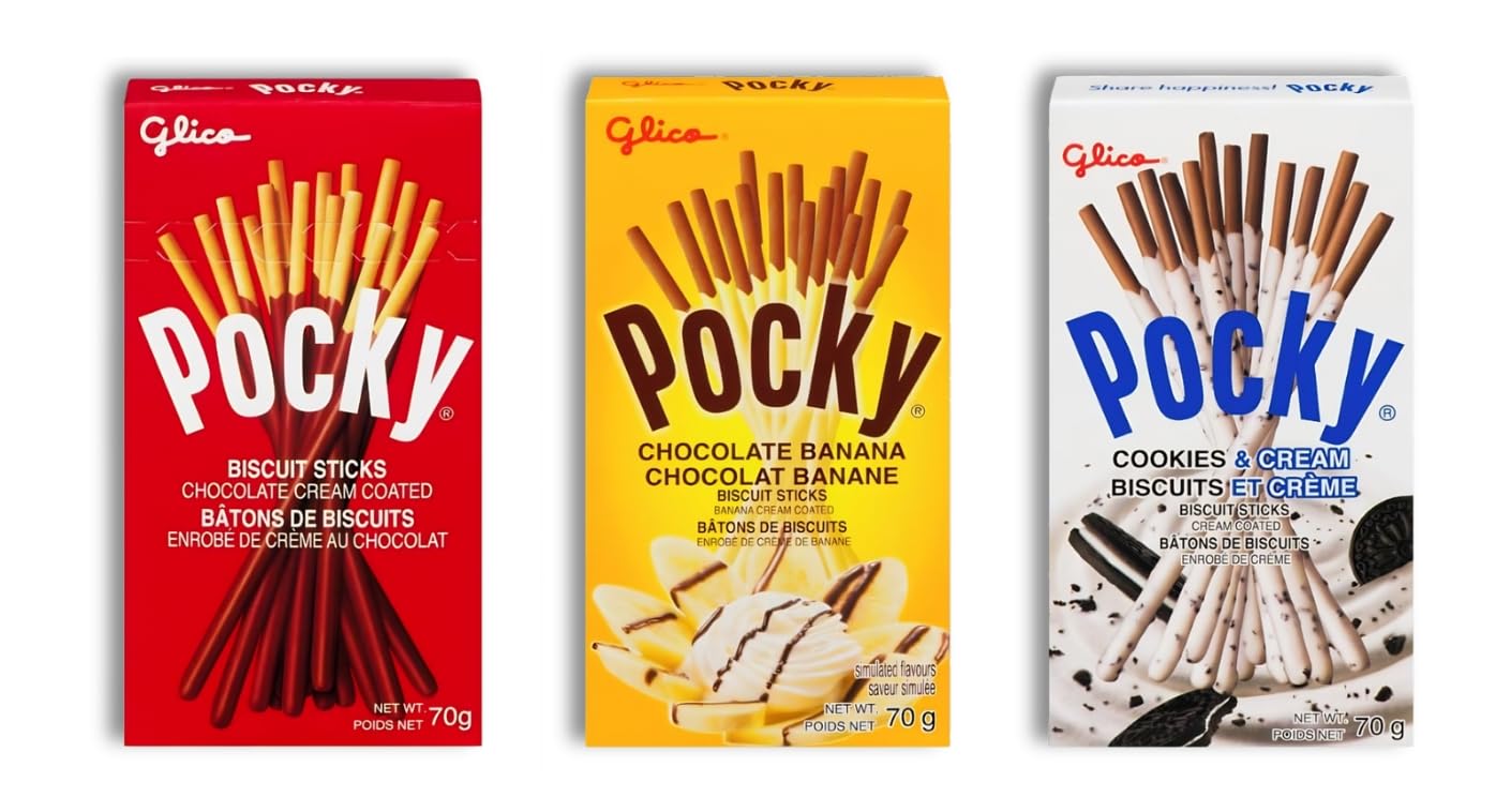 3 Variety Pack Pocky Stick - Chocolate Cream - Chocolate Banana