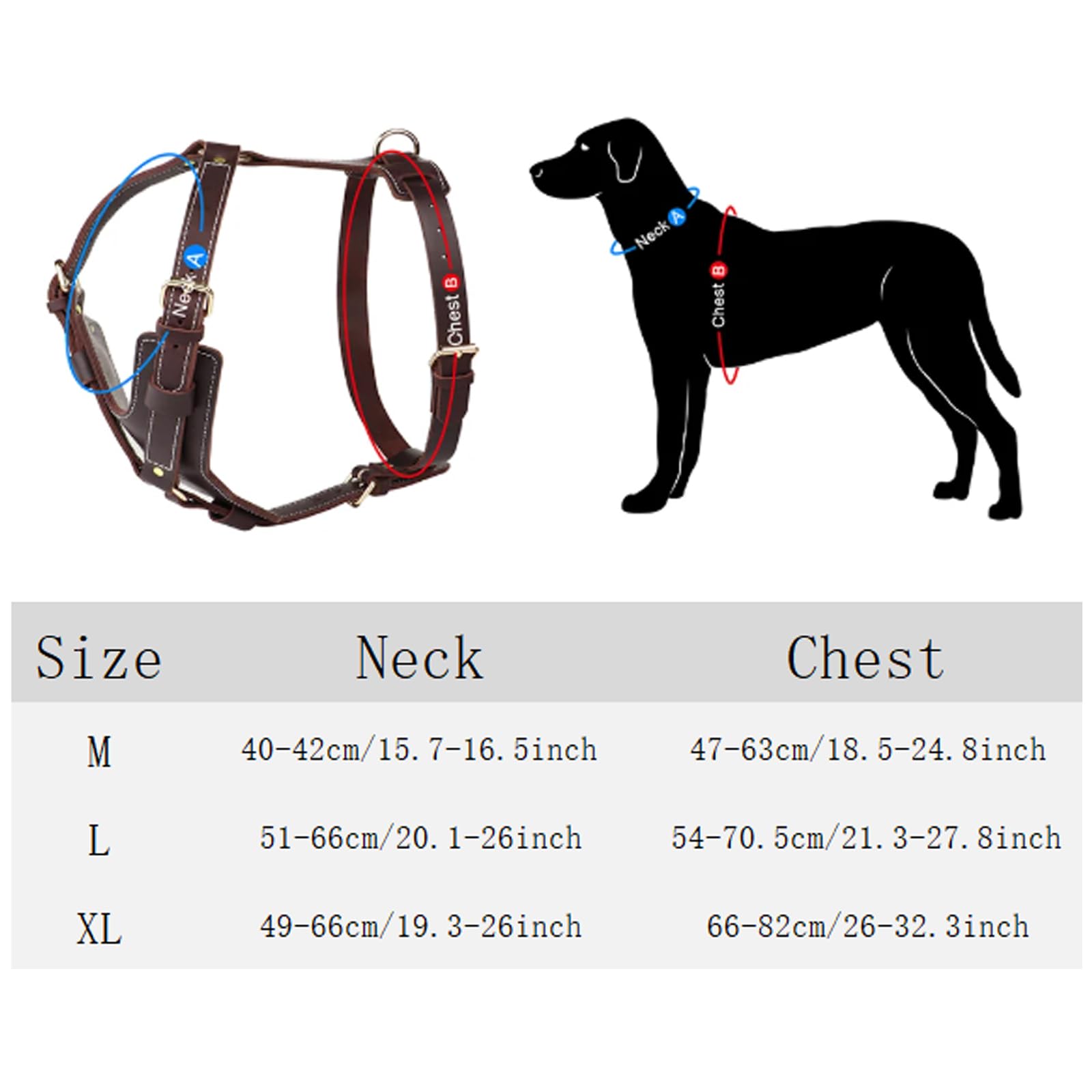 Arnés para Perros De Cuero con Anillos En D Y Hebillas Ajustables Arnés para Mascotas De Uso Pesado Ajustable para Perros Grandes Ideal para Caminar, Entrenar Y Actividades Diarias