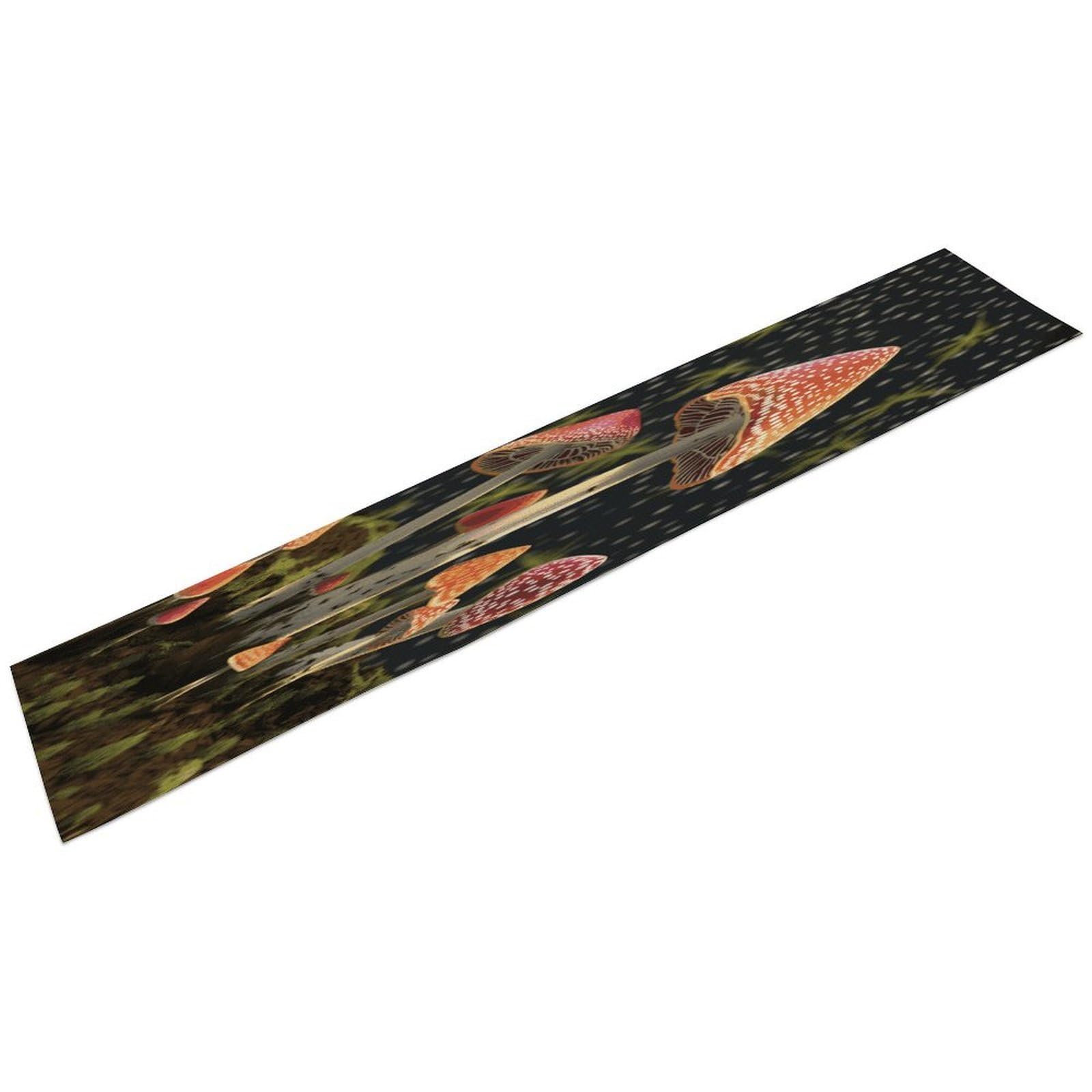 Mushroom Table Runner Kitchen Dining Decoration Tablemat Fashion Linen Tables Runner Farmhouse Style Tables Runners for Home Party Indoor Table Runnes 13.4x72.4 Inch