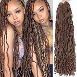 Faux Locs Crochet Hair Brown Soft Locs 30 Inch 7 Packs Long Crochet Locs Crochet Hair For Women Locs Natural Synthetic Pre looped Crochet Braids (30 Inch (Pack of 7), 30#)