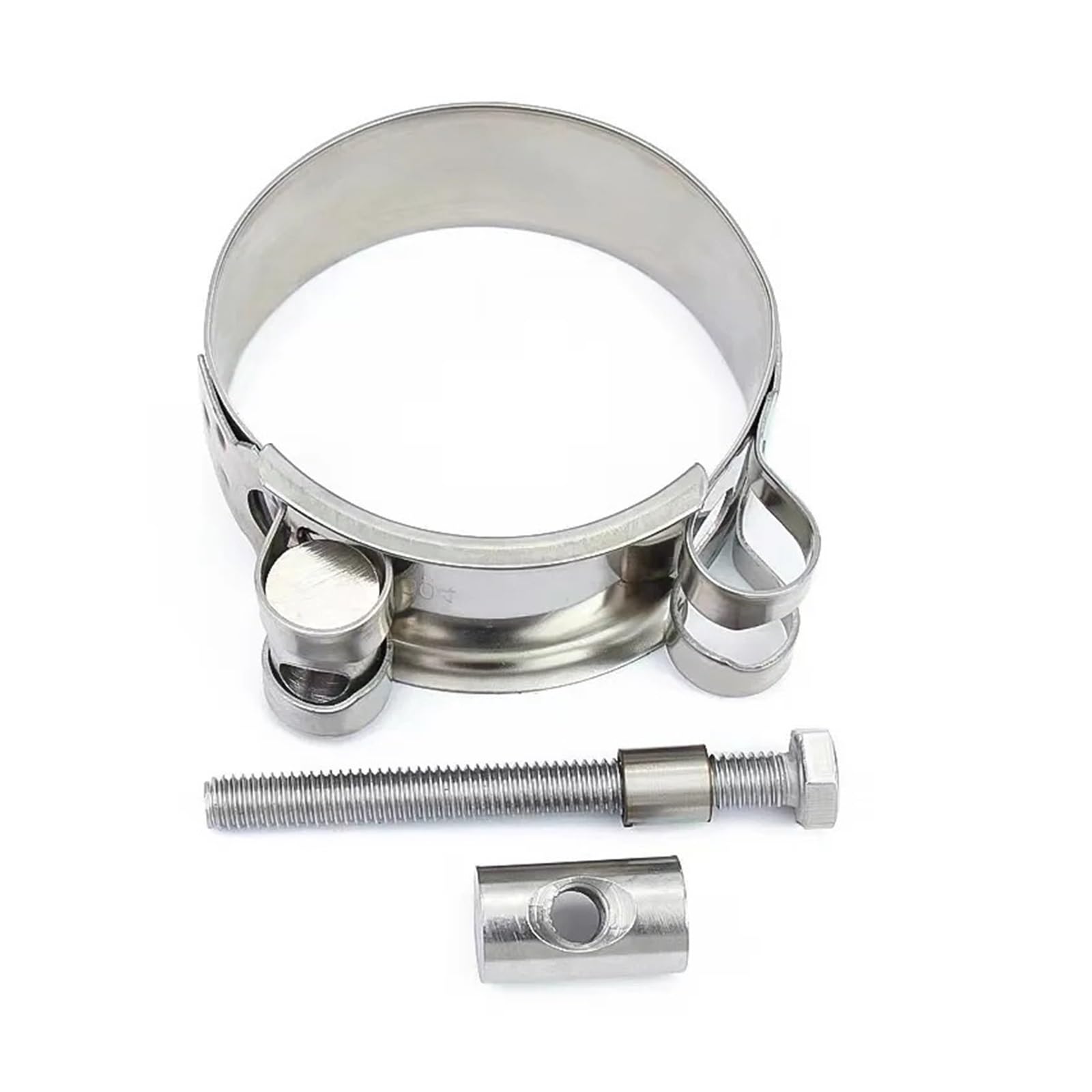 Collier de serrage en acier inoxydable 1 pièce for conduites d'échappement, d'air et d'eau (17-252 mm)