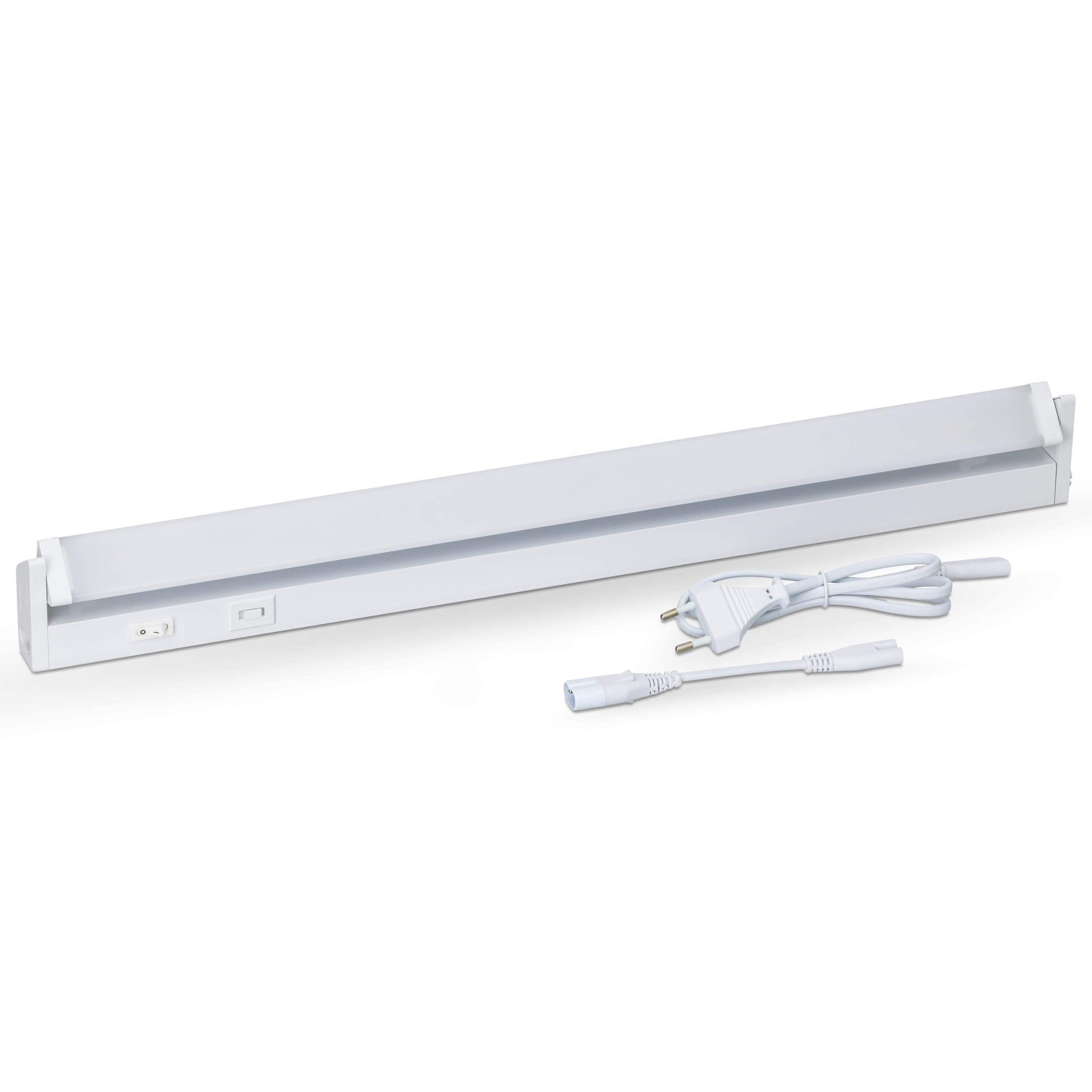 SEBSON LED Unterbauleuchte Küche 55cm – dimmbar, 3 Lichtfarben 2700K/4000K/6500K, schwenkbar, Schalter & Stecker 230V, Lichtleiste verlängerbar