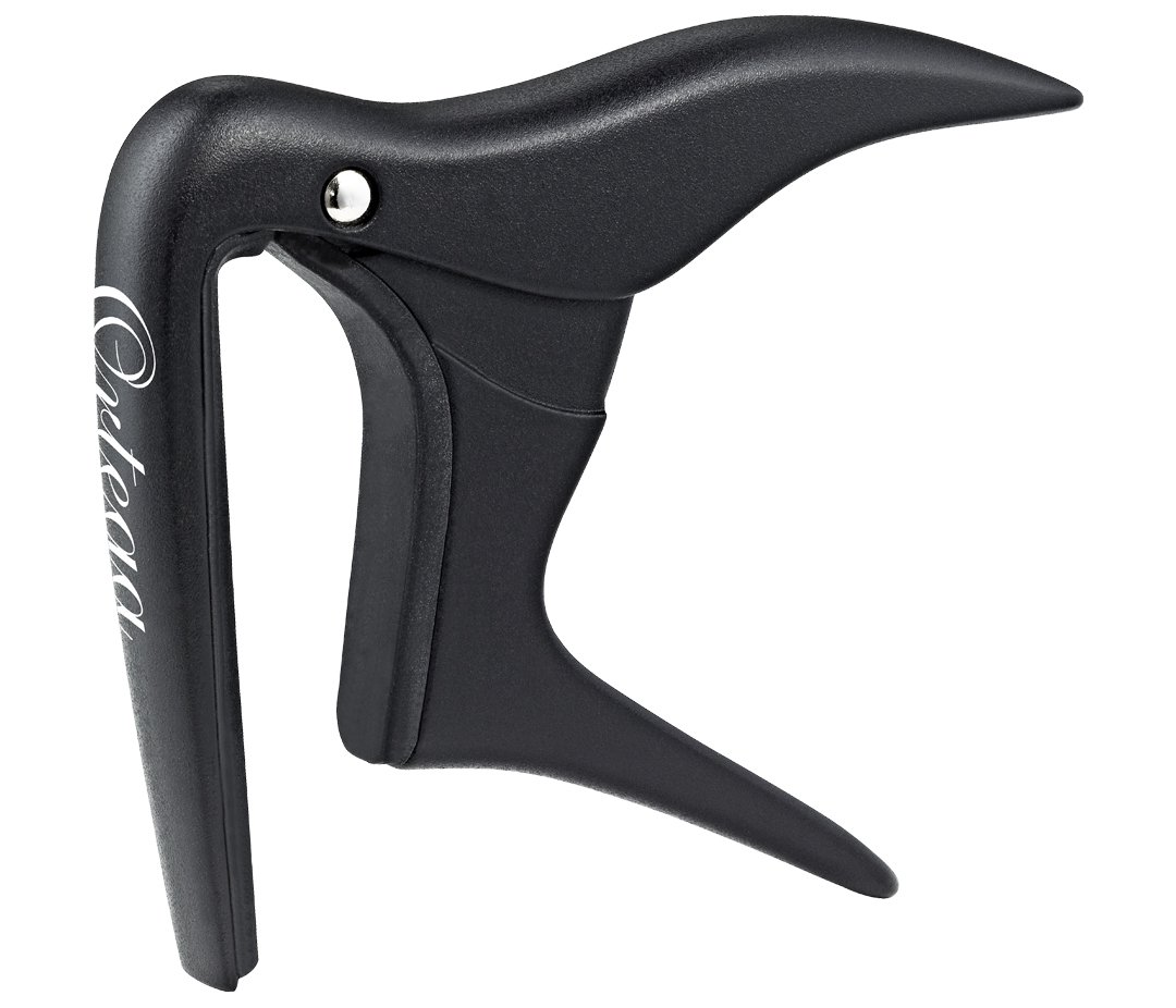 Ortega GuitarsOCAPO-SBK One Touch Adjustable Capo for Classical Flat Fret boards up to 52mm Nut Widths, Satin Black
