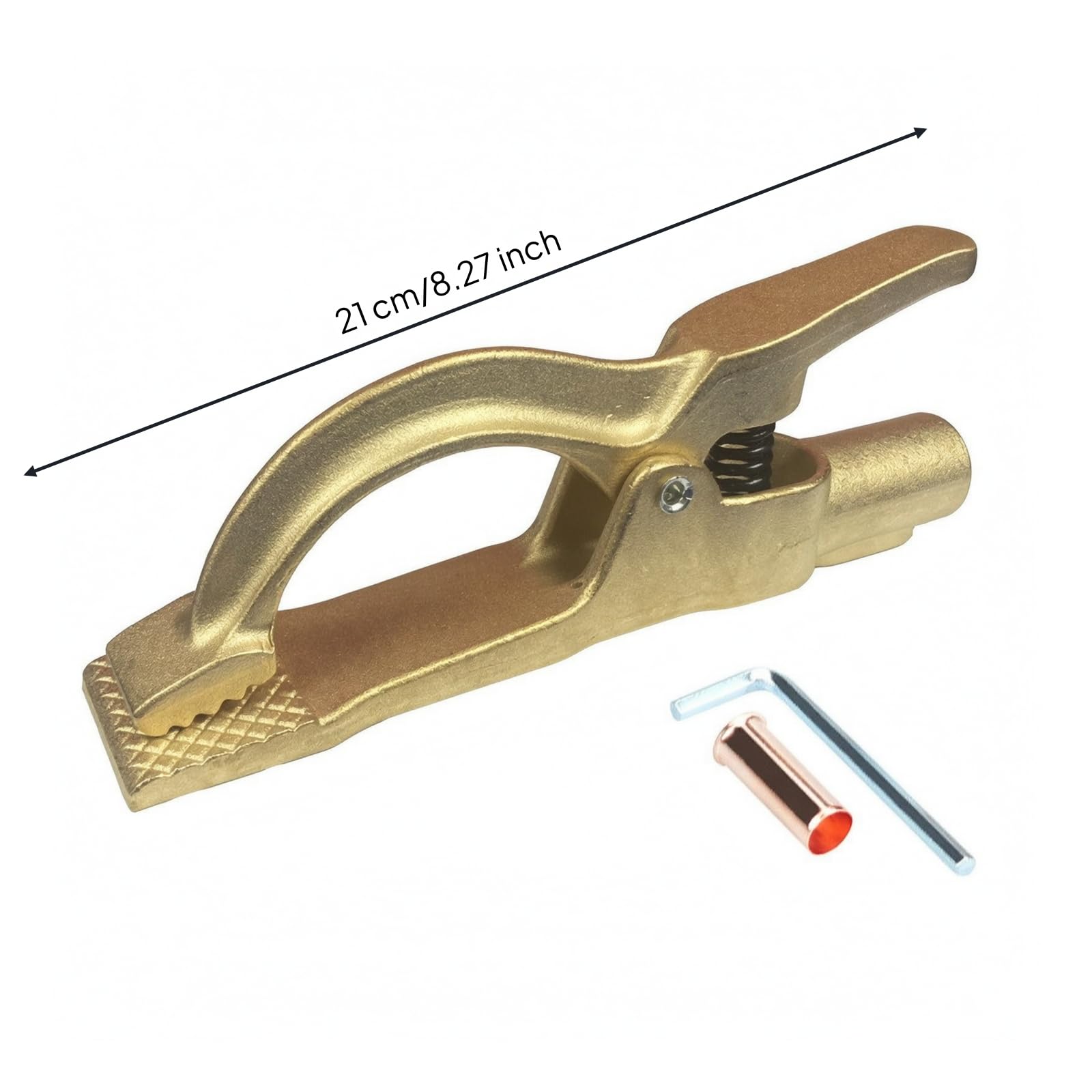 Pinza di Massa a Presa, 500A-800A, Pinza A Tigre In Ottone Pieno | Robusto, Morsetti a , Ampia Apertura, per Saldatura, Officina, Saldatori