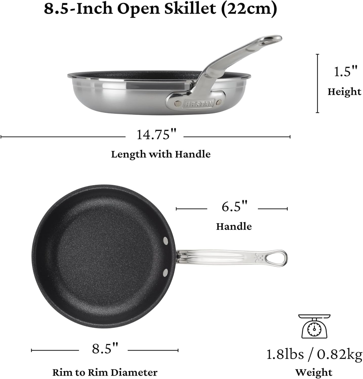 Amazon | Hestan ProBond 鍛造チタン-プロフェッショナルクラッド