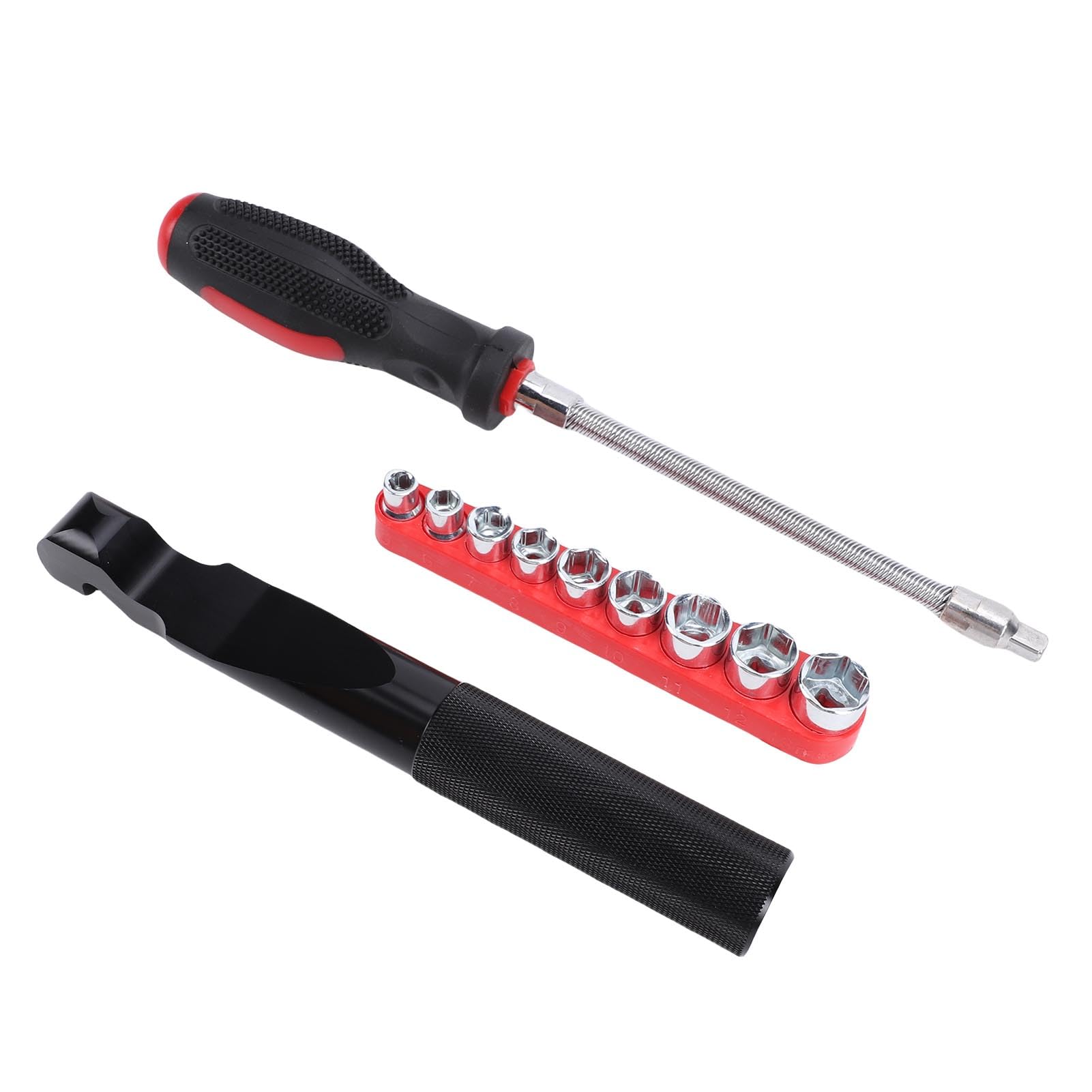 Fyearfly Kupplungsdeckel-Entfernungsschlüssel-Set mit 5–13 mm Stecknüssen, Aluminiumlegierung und Stahlkonstruktion, für Polaris RZR 1000 XP/XP4/900S Riemenwechsel und allgemeine Automobilwartung