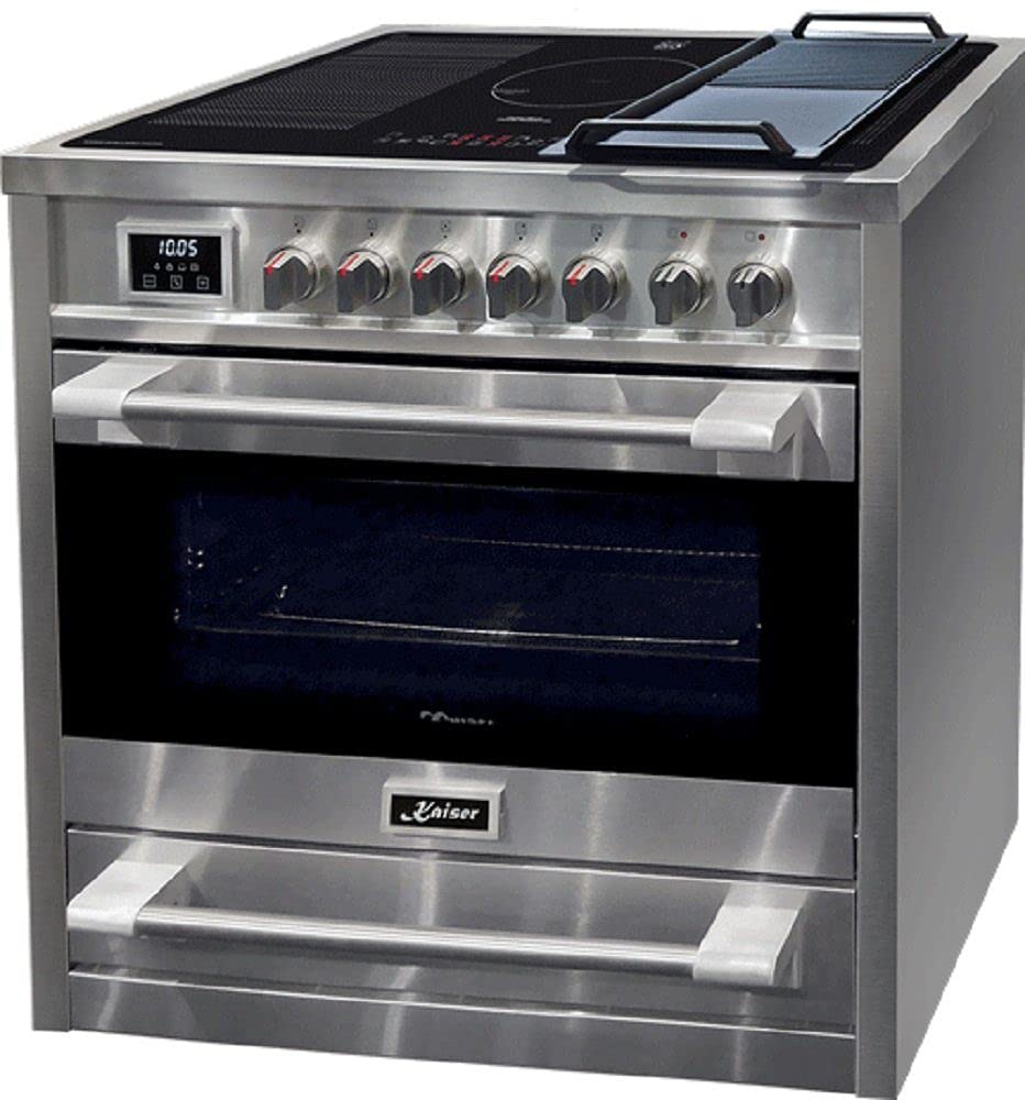 Kaiser Induktions-Standherd HC 93691 IR, Elektro Standherd 90 cm/Kaiser Empire mit Induktionskochfeld /5 Kochzonen/8 Multifunktions-Elektro-Backofen/Selbstreinigung/115 L