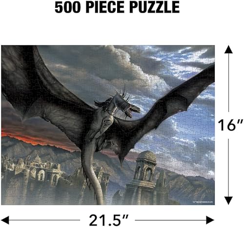Miniatura 7 de El Señor de los Anillos Fellbeast - Rompecabezas de 500 piezas para adultos, 16 pulgadas de largo x 21.5 pulgadas de ancho