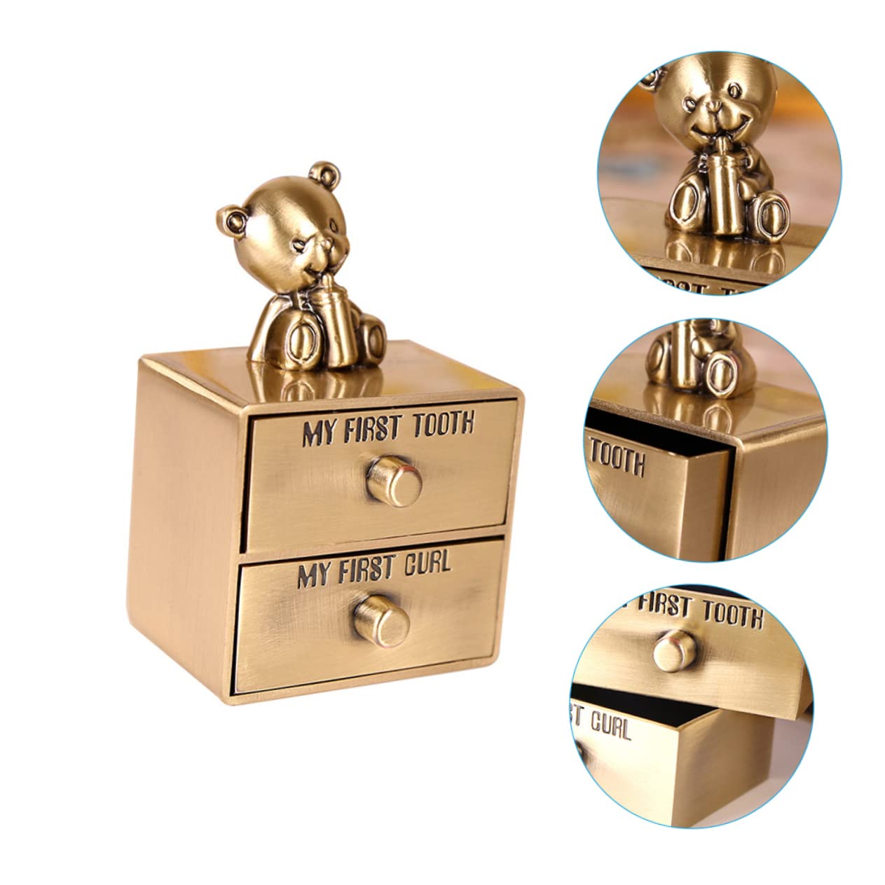 CIMAXIC Tooth Storage Box Durable Keepsake Organizer for Teeth and Curl Adorable Animal Patterns present for Newborns and Lightweight and Portable