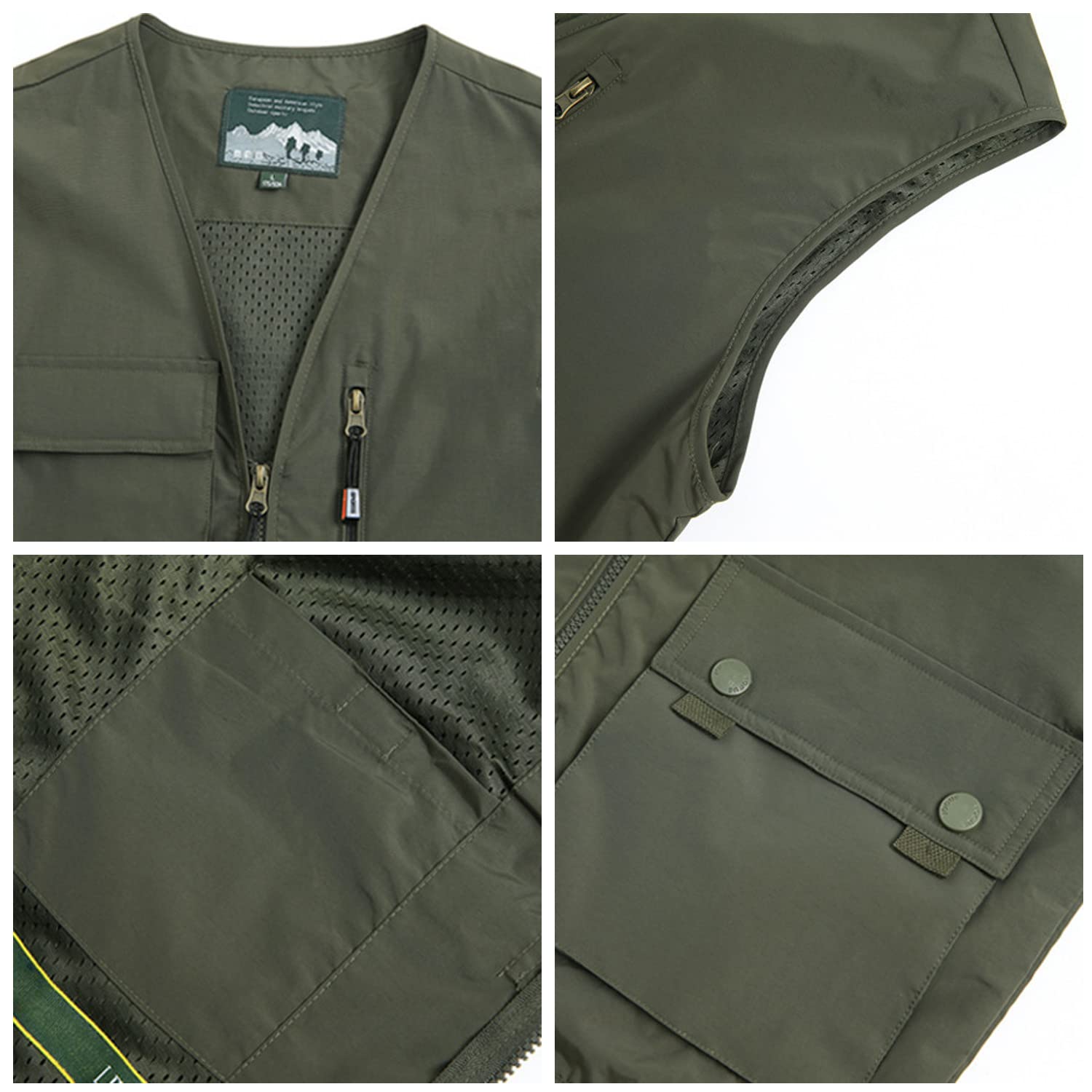 Chaleco Hombre Multibolsillos Chaleco Sin Mangas Transpirable Chaleco Deportes Exterior Chaleco Casual Fotografía Pescachaqueta