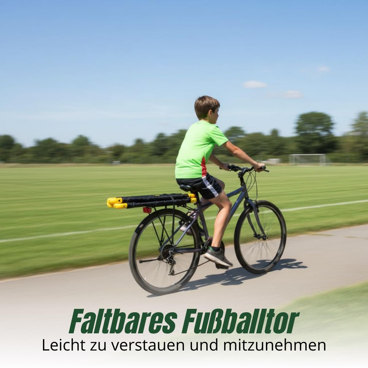 Umbro Fußballtor - Fussballtor 90 x 59 x 61 cm - Faltbares fußball Tor - Fussballtore für Garten Kinder und Erwachsene - Fussball Trainingszubehör für Innen und Außen - Metall - Schwarz/Gelb