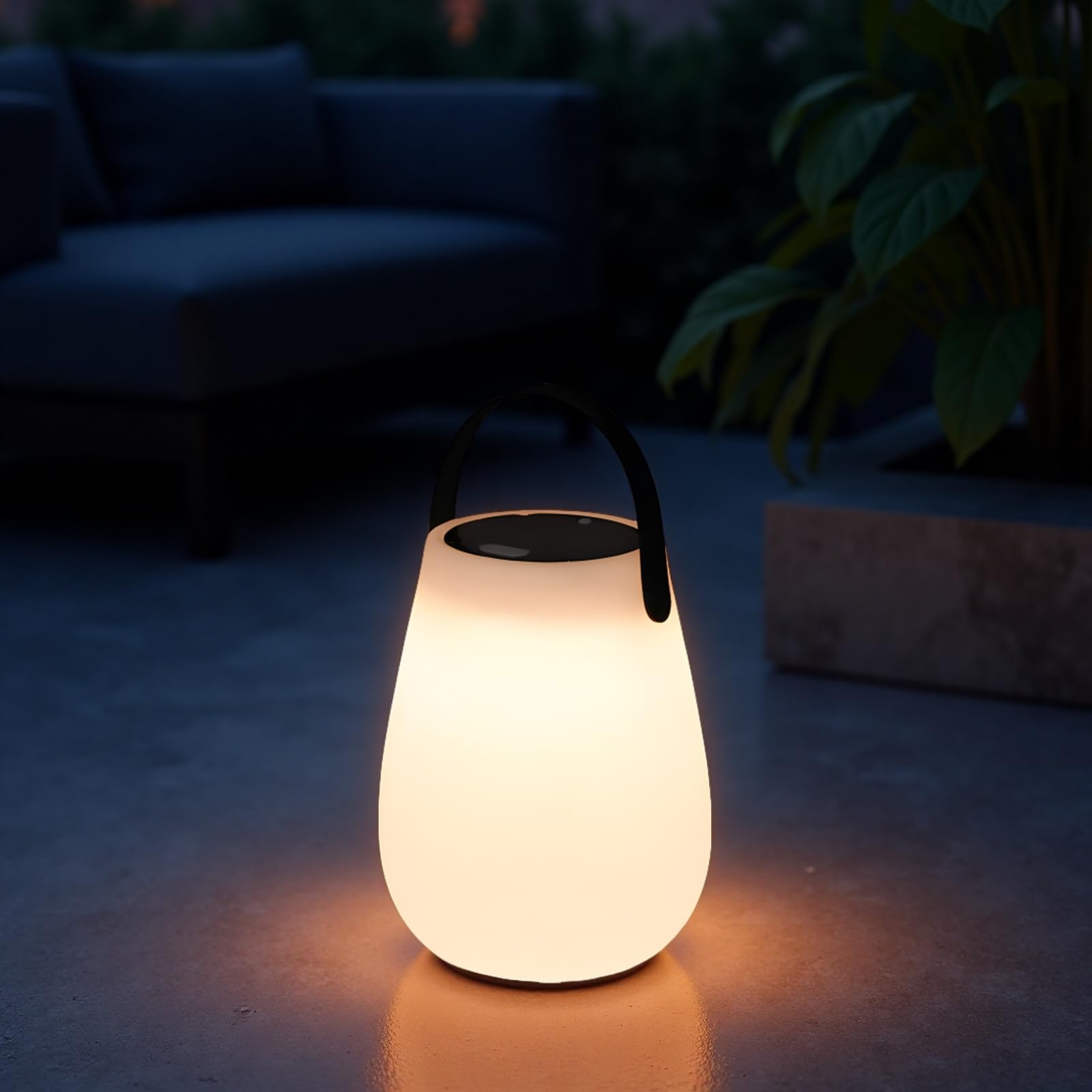Ręczna solarna lampa stołowa, USB C i solarna ładowana, przenośna lampa zewnętrzna, 16 kolorów, pilot zdalnego sterowania, ściemniana latarnia na patio, do ogrodu, baru, do użytku przy łóżku