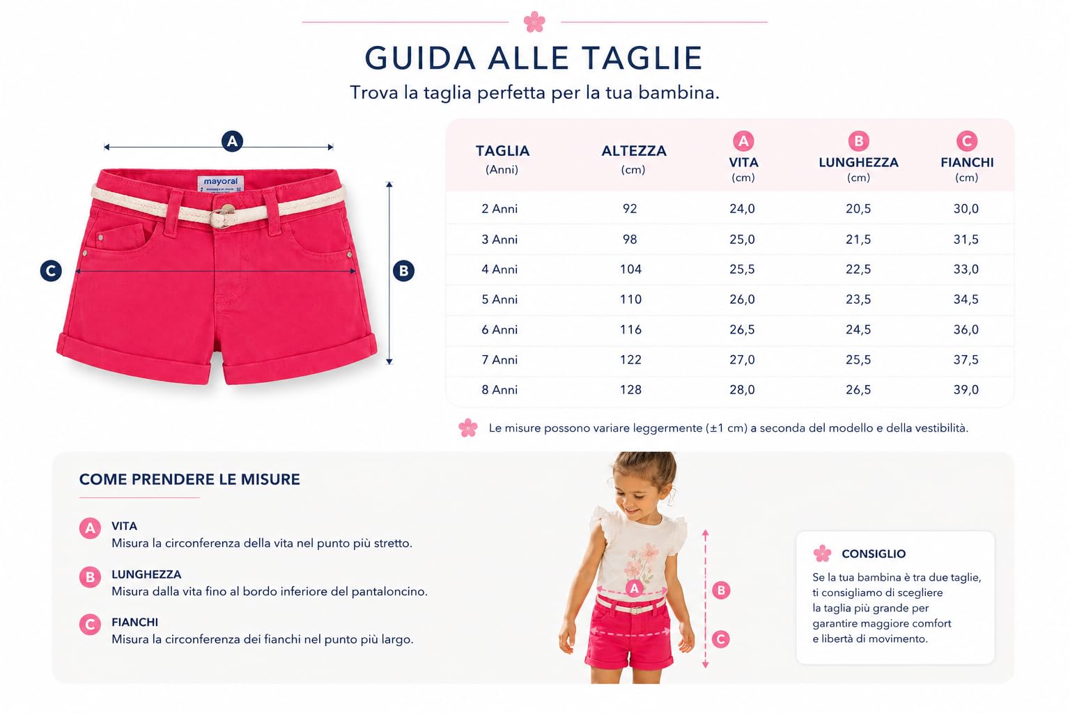 Mayoral Żółte spodenki dziewczęce 3-9 lat z diagonalu z plecionym paskiem - eleganckie letnie spodenki bermudy, 234