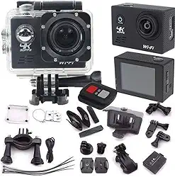 Câmera Action Pro Sport 4k Full HD Prova Água Wi-fi Moto Mergulho Capacete Skate Surf Bike