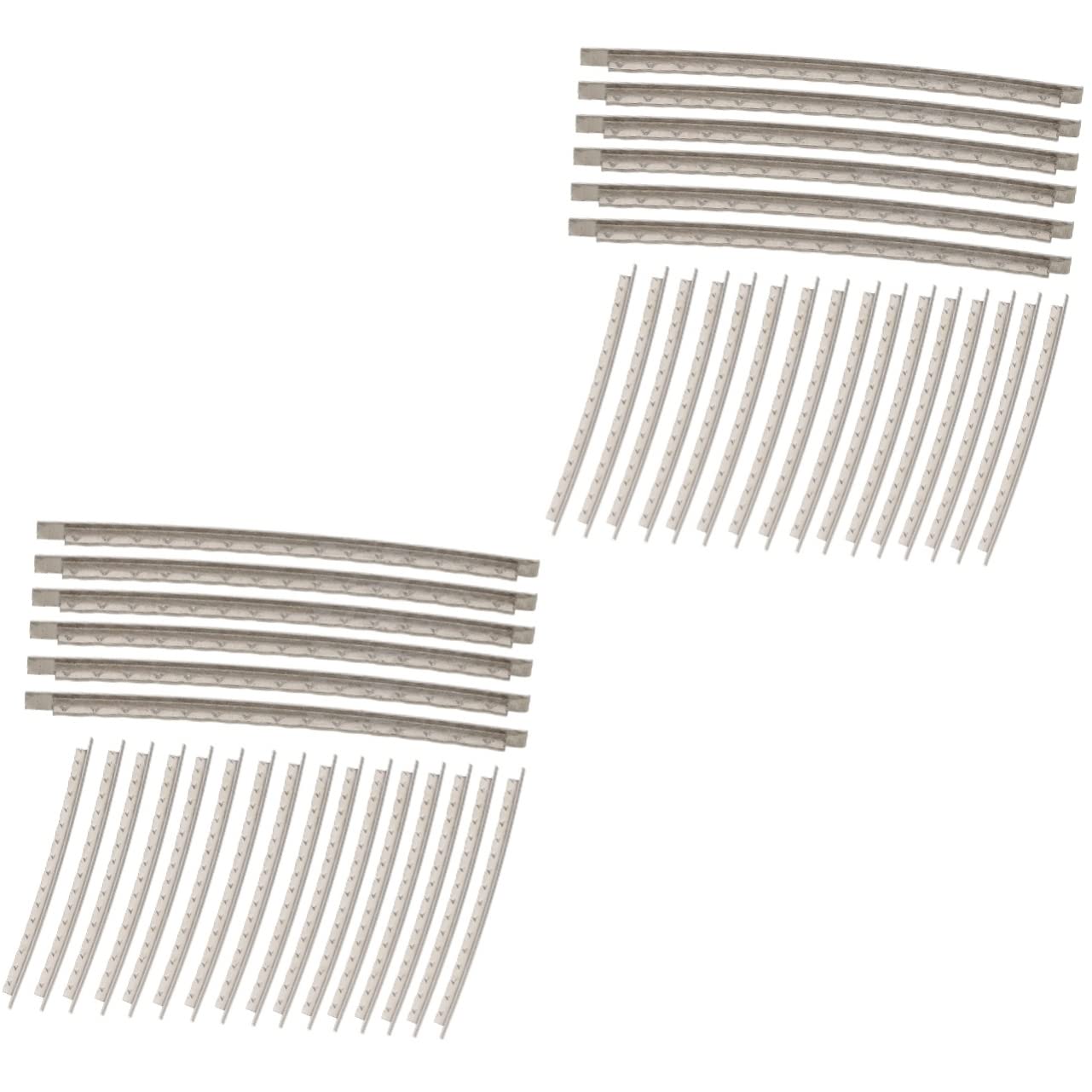 Abaodam 2sets Electric Guitar Tuning Pegs Guitar Fret Tool Kit Professional Fretwire Bender Fretwire Bending Tool for Fret Replacement 40pcs*2