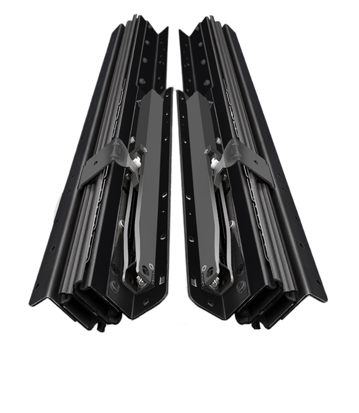 Drawer Slides，1pair Undermount Heavy Duty Slides Rail Bottom Mounted Full Extension Hidden Runners Ball Bearing 16 24 32 40 Inch(White,32inch(800-1850mm))(32inch(800 1850mm))