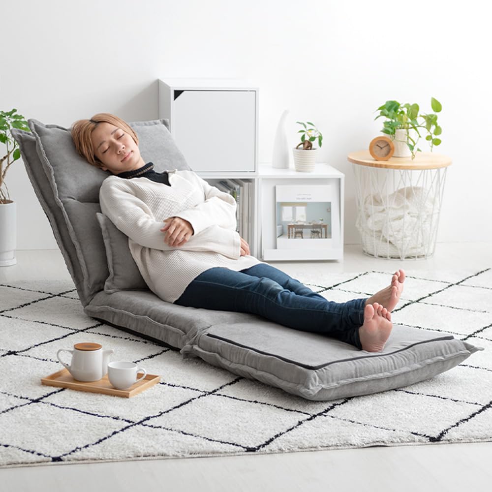 k*送様 【3way】グレー もこもこふわふわリクライニング座椅子 3way】グレー もこもこふわふわリクライニング座椅子