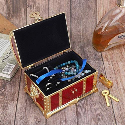 Joyero vintage rectangular para organizar anillos y collares de forma segura 5