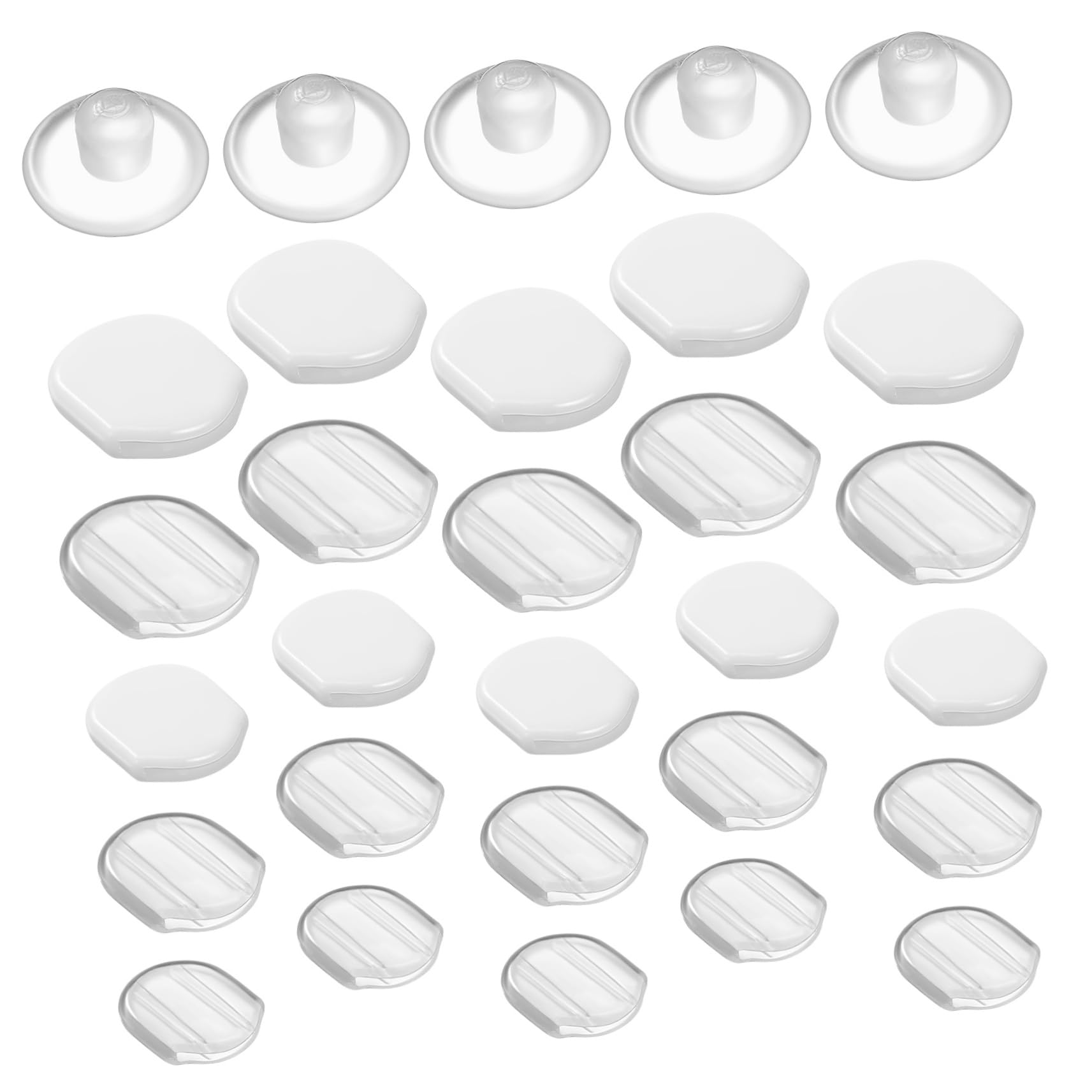 VILLCASE 300 Almohadillas Antideslizantes Para Los Oídos Con Clip En Cojines Para Pendientes Respaldo De Silicona Convertidor De Pendientes Con Clip Elevadores De