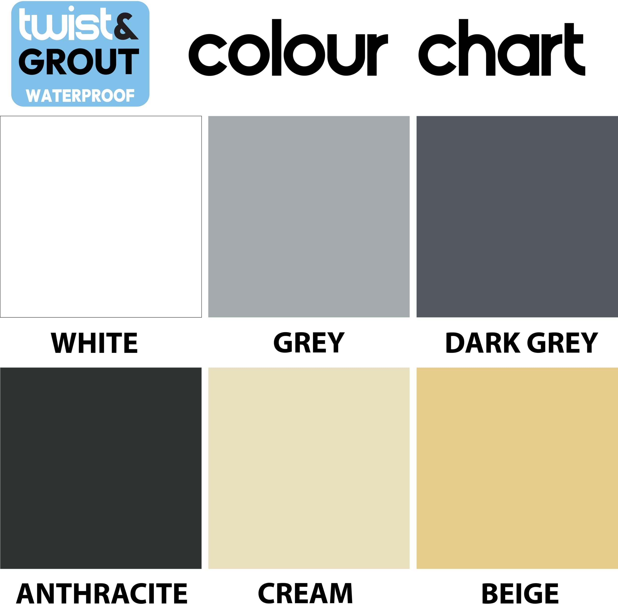 Twist & Grout Repair Kit From Floor-Fix Pro, Premixed & Waterproof Fast Drying Dark Grey Reviver, Bathroom, Shower - Image 2