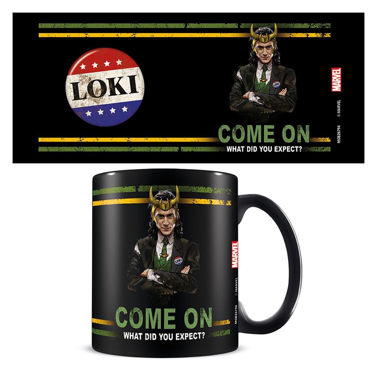 Pyramid International Loki Mug in Presentation Gift Box (What Did You Expect Design) 11oz Ceramic Mug - Official Merchandise, MGB26794