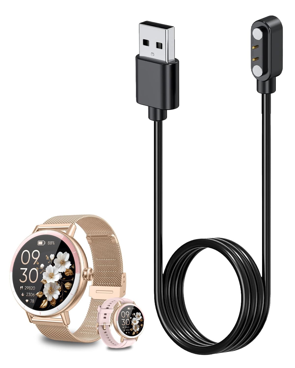 Amazon.co.jp: For YUHAFO DR05 ‎1.27 インチ スマートウォッチ 充電