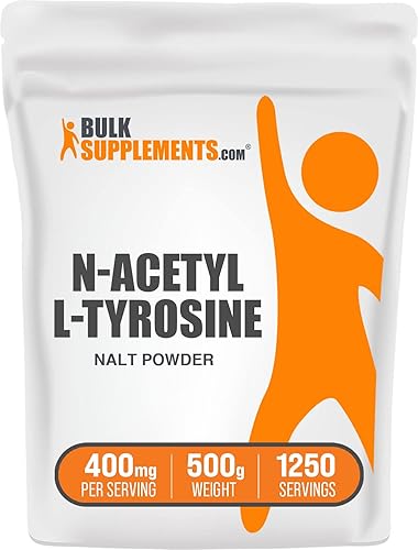 BulkSupplements com N-Acetyl L-Tirosina NALT en polvo - Suplemento de tirosina - AminoFocus - L-Tirosina en polvo - N Acetyl L Tirosina 1764oz - 11