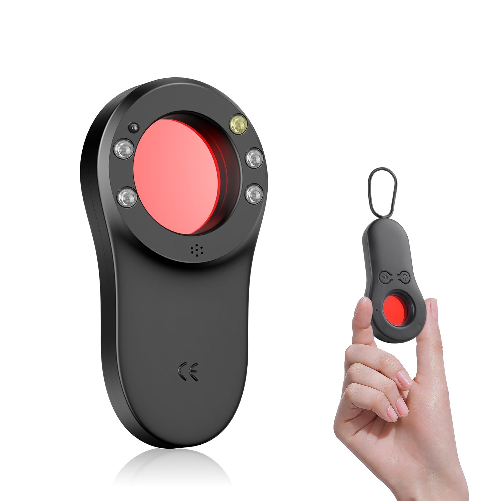 FIVAVA Detector de Camaras y Microfonos Ocultos, Detector de Micrófonos con Escáner Infrarrojo, 720H de Tiempo en Espera, Portátil Buscador de Cámaras Ocultas para Hotel, Hogar, Oficina, Viajes
