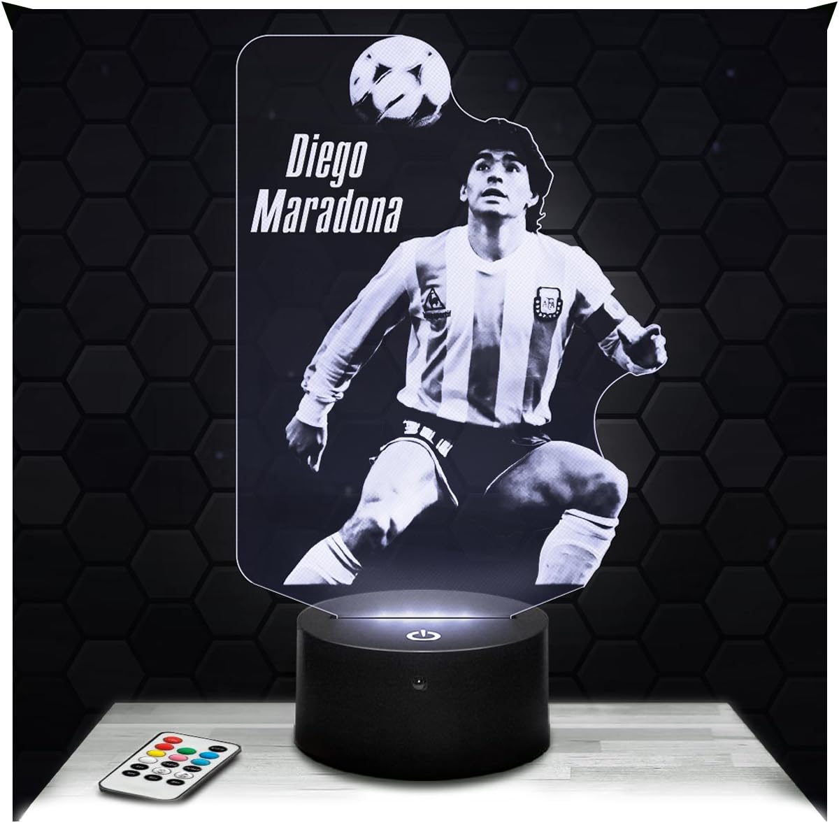 Lampephoto.fr - Lampada 3D Argentine - Diego Maradona, Luce Notturna Tattile Argentine - Diego Maradona Giocatore di Football, 3D Led Idea Regalo di Natale per Ragazzi e Ragazze Lampada da Notte TOP