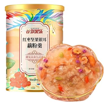 Lotus Root Powder,Chinese Food,red date And Nuts Brewing Lotus Root Starch,Sweet Snacks,low Calorie Healthy Instant Breakfast