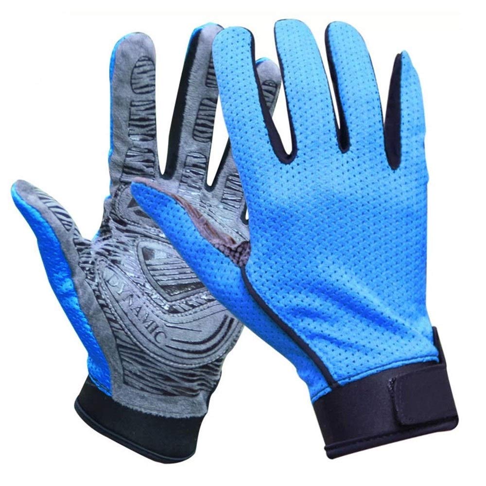 Rękawice Rękawice turystyczne na świeżym powietrzu Pełny palec Rękawiczki Rękawice Oddychające Rękawice Wędkarskie 1 Para (Color : Sky blue, Size : S)
