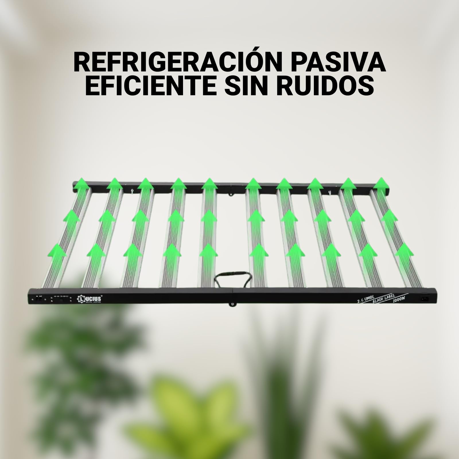 LED 1000W- Iluminación Espectro Completo para Cultivar Plantas en Interior - 2.9 µmol/J, Regulable - Panel LED Profesional para Crecimiento y Floración