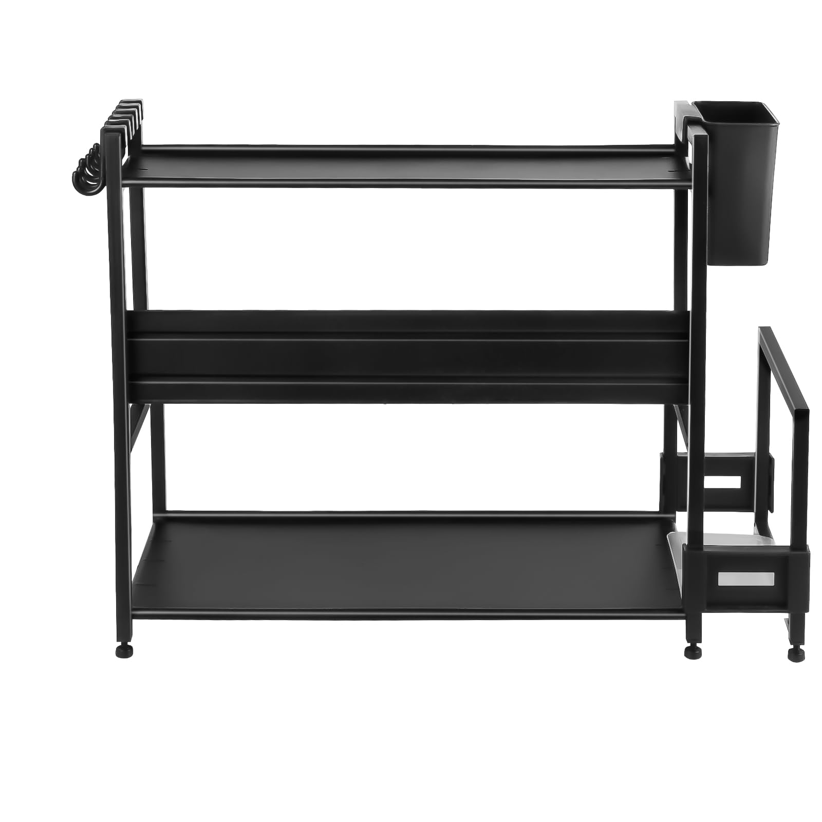 Scaffale da cucina a 2 ripiani in metallo scorrevole, 48 x 21 x 36 cm, doppio strato per risparmiare spazio