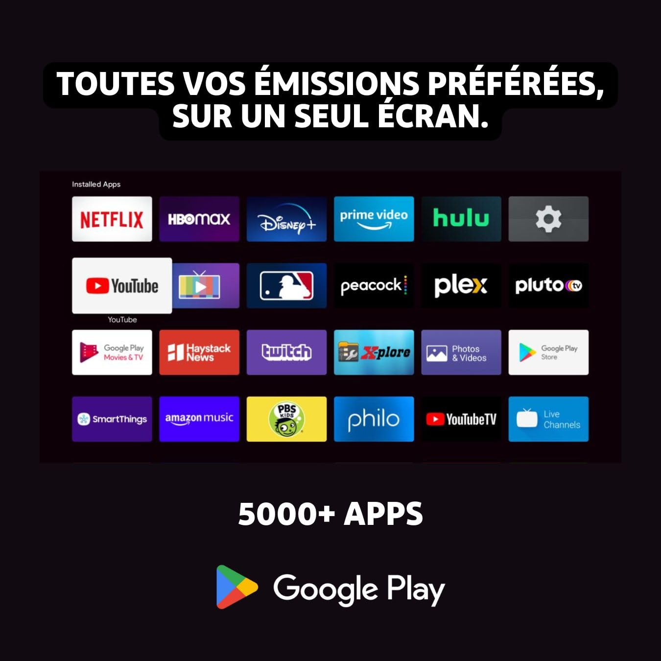 SALORA SMART40TV– TV Android avec écran LED Full HD 40 Pouces, HDR10 et HLG, Wi-FI, Bluetooth, 3X HDMI, Tuner DVB-T2/S2, Commande vocale, Classe énergétique F, TV LED compacte pour la mai