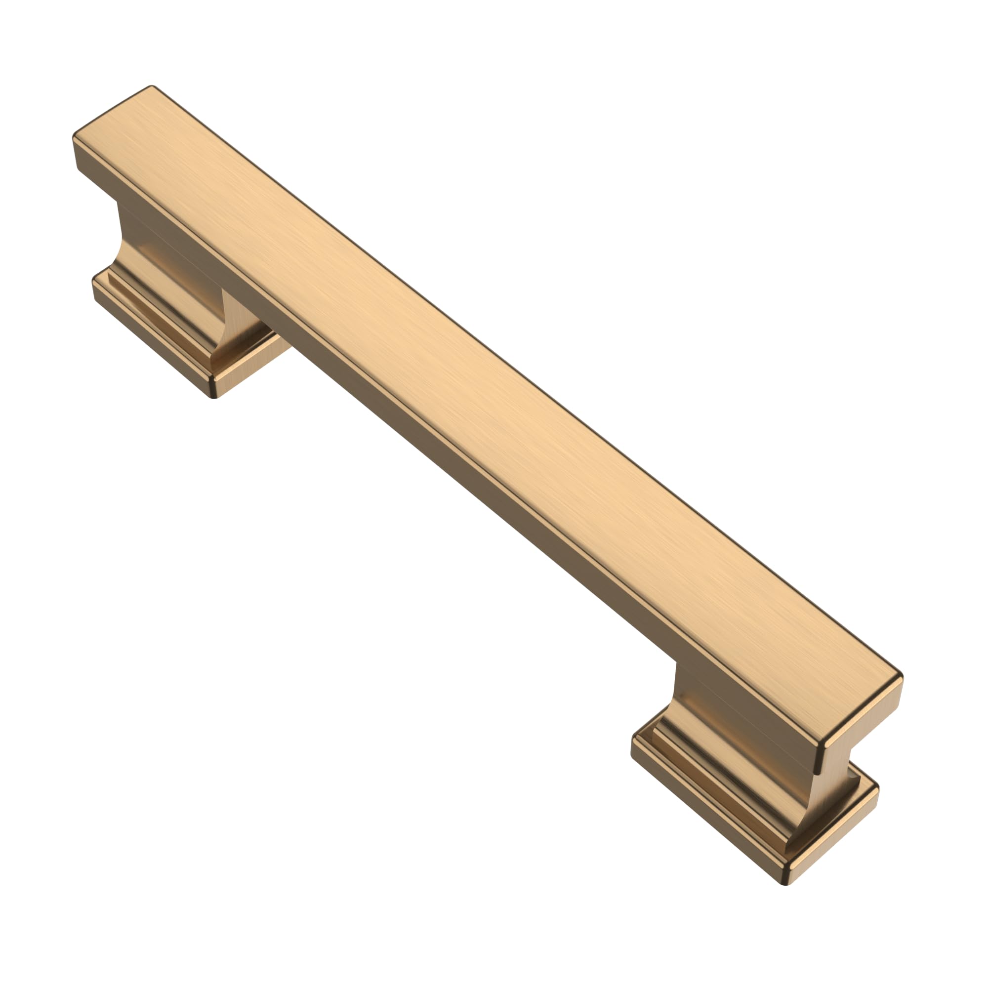 Alzassbg 10 Pack Champagne Bronze Cabinet Pulls, 3-3/4 Inch(96mm) Hole Centers Cabinet Handles Kitchen Hardware for Cabinets and Drawers AL3061TGP