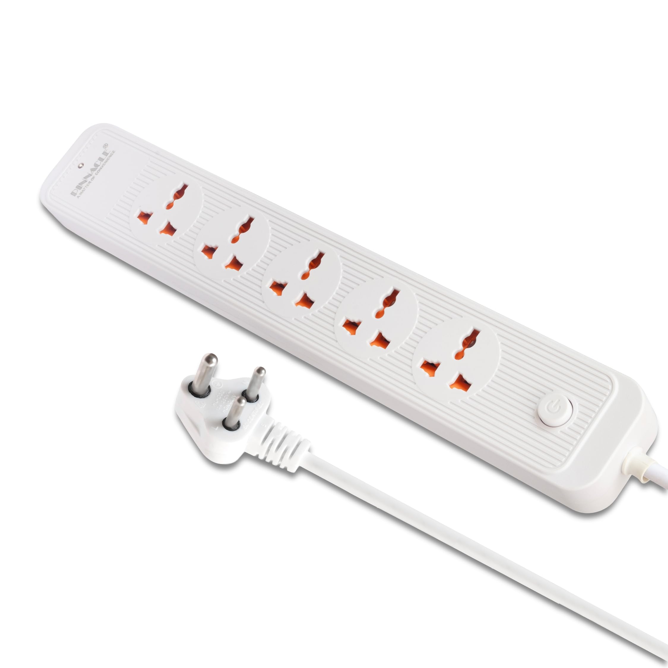 Pinnacle Extension Board, 5 Pin Surge Protector, Power Strip, White-image-17