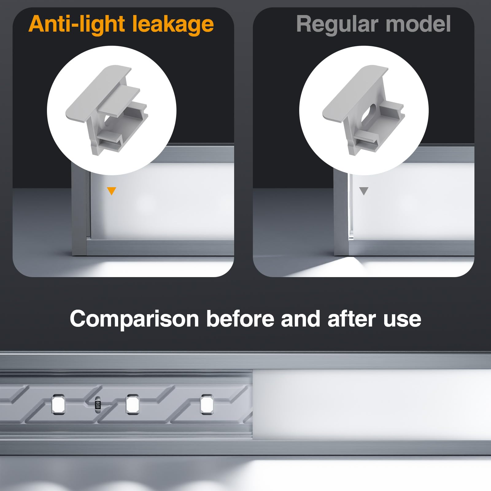 GEEKLUX Profilo in alluminio per nastro Led 2 m (Total 50 m) da incasso canali LED a forma di U Max strisce LED 15 mm, coperchio bianco crema PC diffusore LED metallo Mounting Clips - 2000 x 27,2 x 15