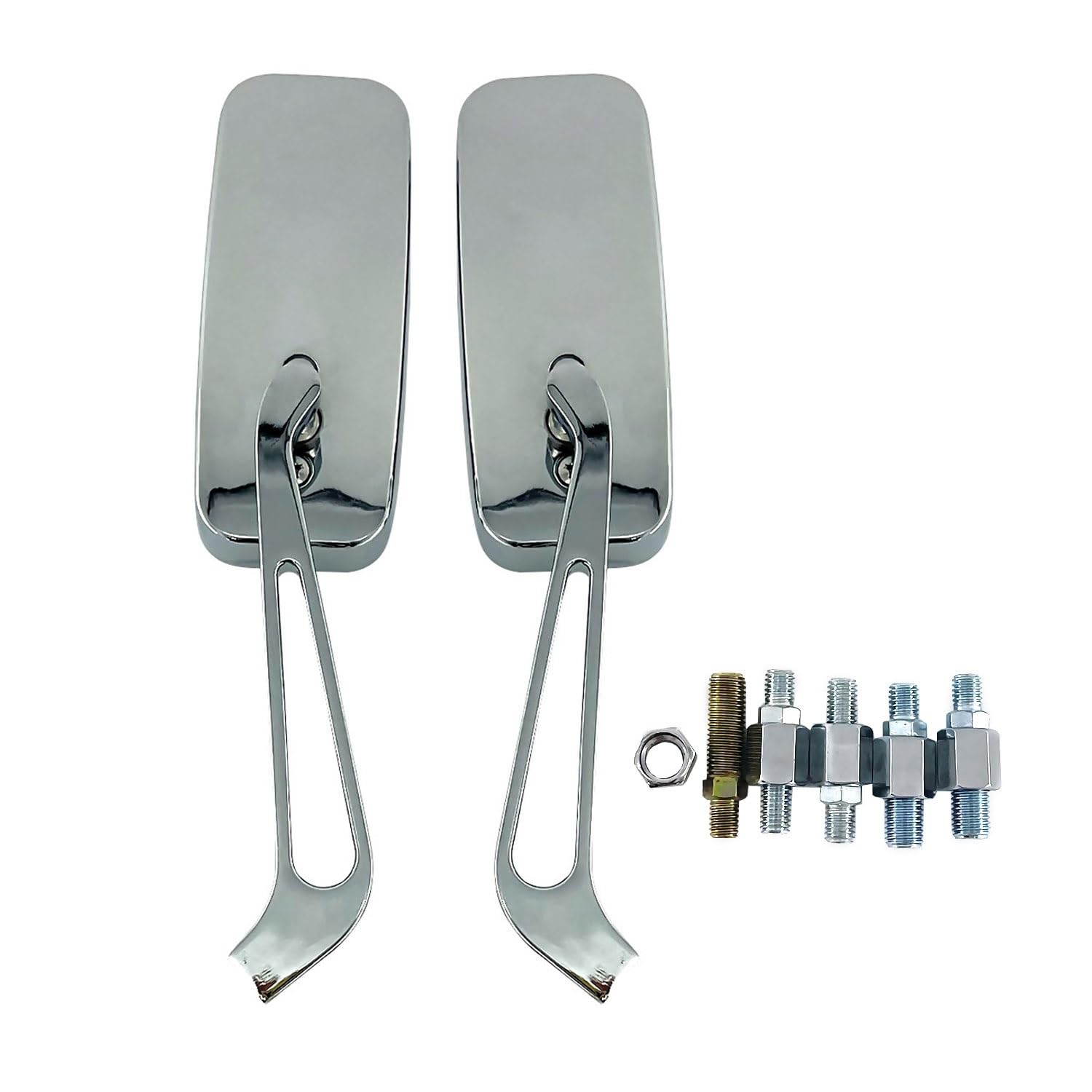 Miroir Moto Pour Suzuki Chrome universel 8MM 10MM rétroviseur latéral sport vélo moto miroir Moto Rétroviseur Miroir
