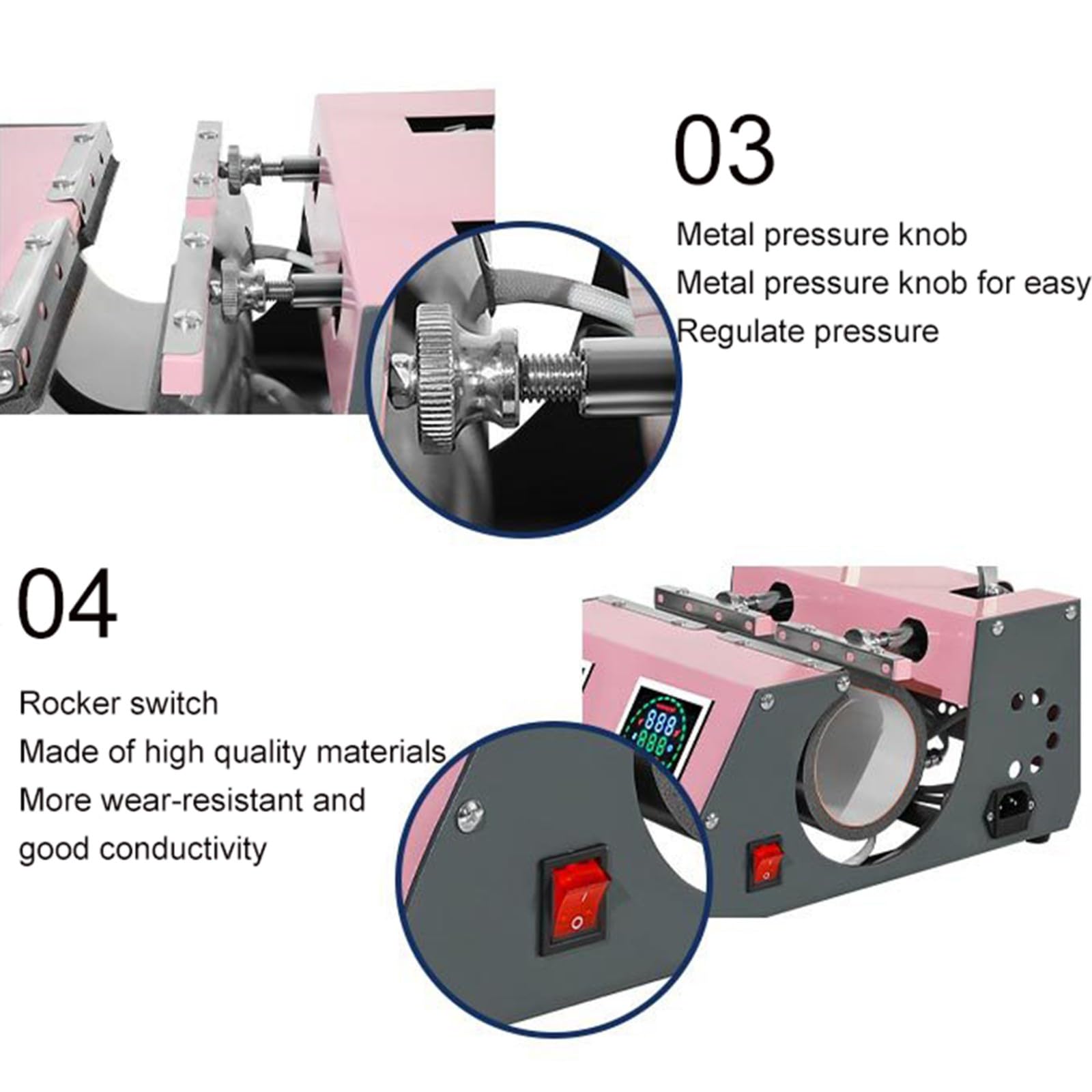 2 in 1 Pressa a Caldo per Tazze a Doppia Stazione con Timer Digitale e Controllo della Temperatura Pressa per Bicchieri a Riscaldamento Anche Rapido Sublimazione per Bicchieri Tazze Thermos A