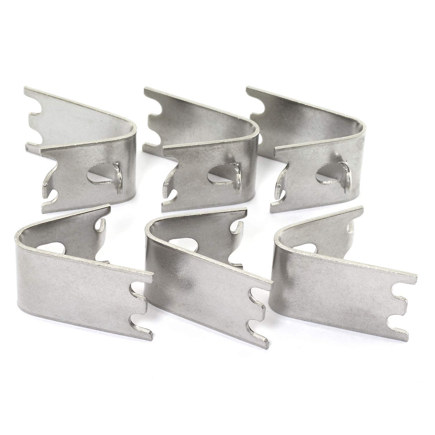 RLECS 6pcs Freezer Shelf Clips Thickened Freezer Cooler Shelf Support Shelf Square Clips 304 Stainless Steel Shelf Clamps for Refrigerator (Thickness: 1.5mm)