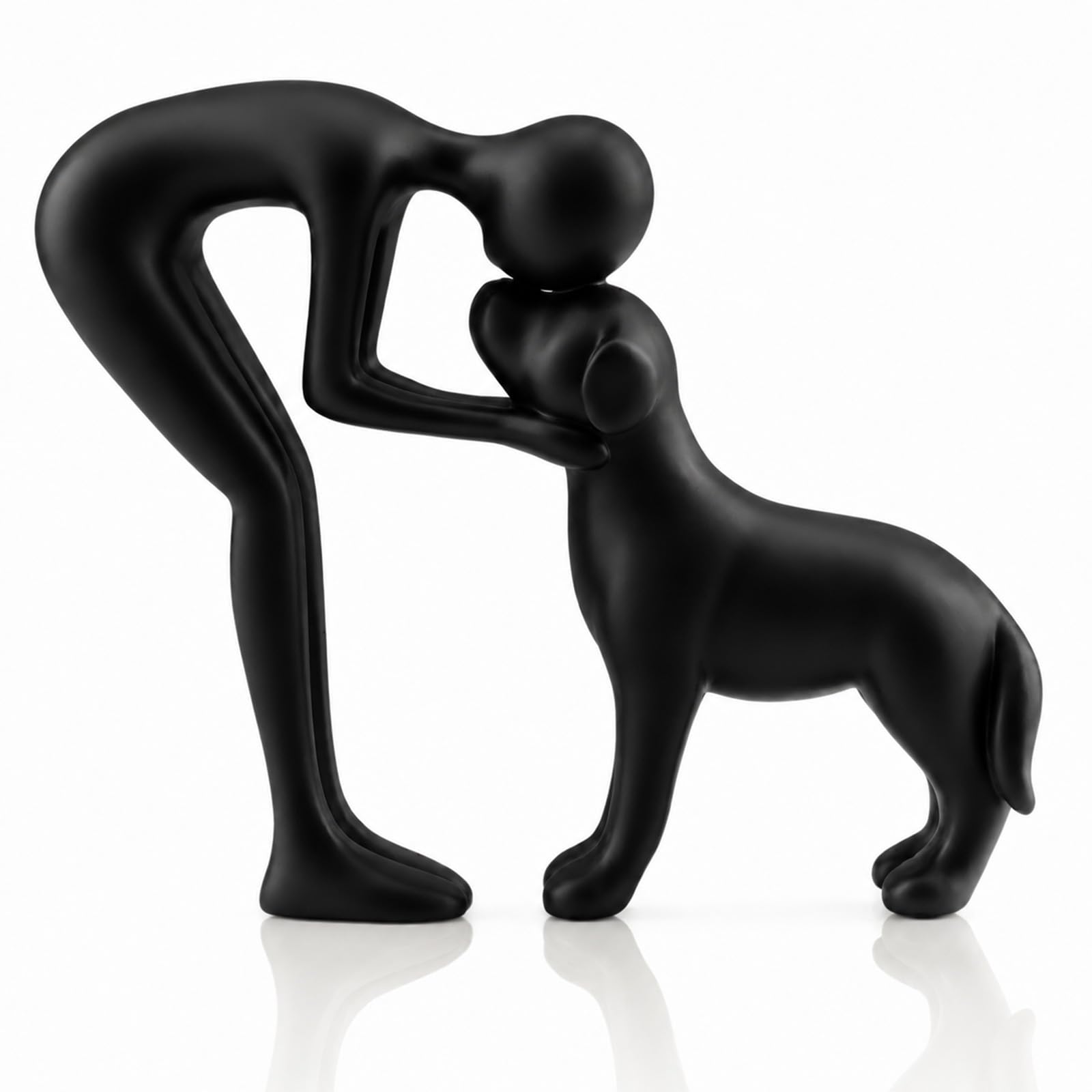 LOVIN PRODUCT Dog & Me Black Statue, Pet Memorial Gift for Dog Lovers