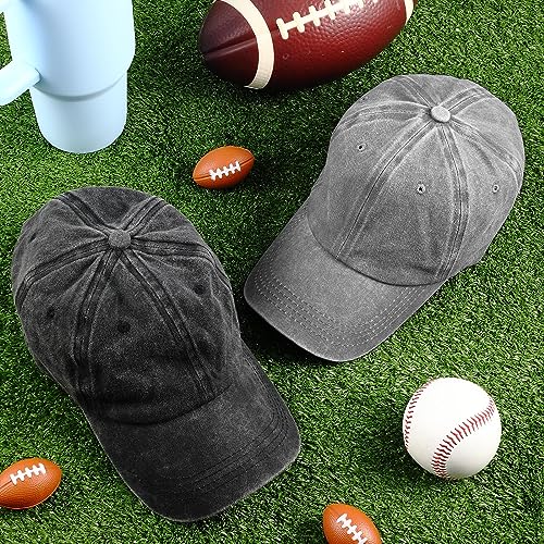 Image of Bonuci 24 /50 Pack Vintage Baseball Hat Bulk Washed Baseball Cap Adjustable Cotton Golf Hats for Men Women Sports