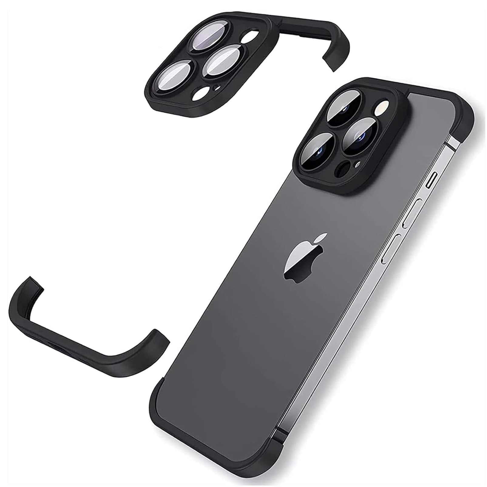 Gufiire Backless for iPhone 16 Pro Bumper Case with Camera Lens