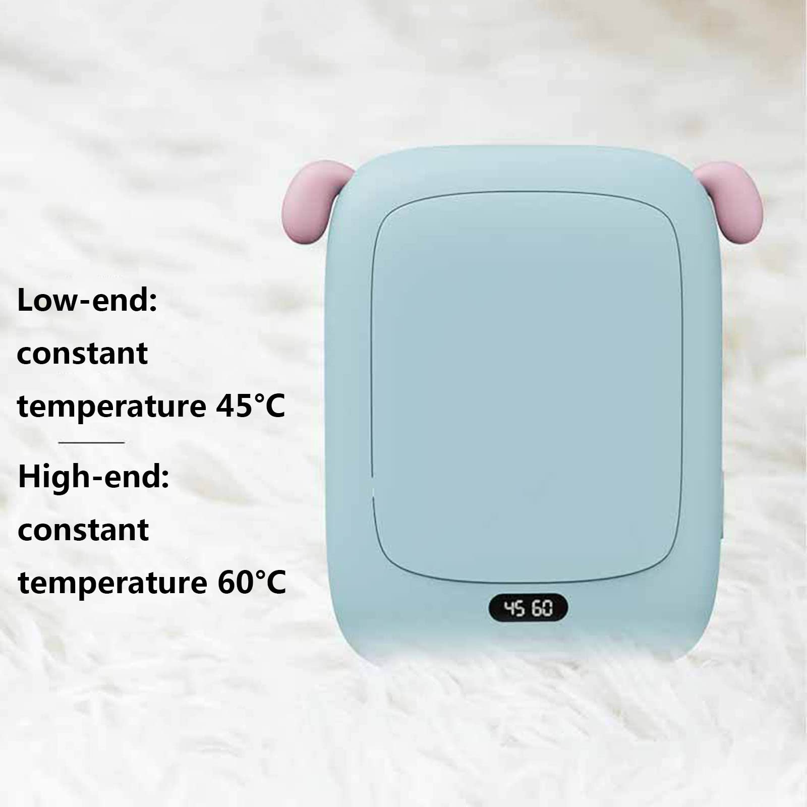 Chauffe Main, Chaufferette de Poche, 45/60℃, Power Bank Chauffe-Mains USB Reutilisable Portable,Vert