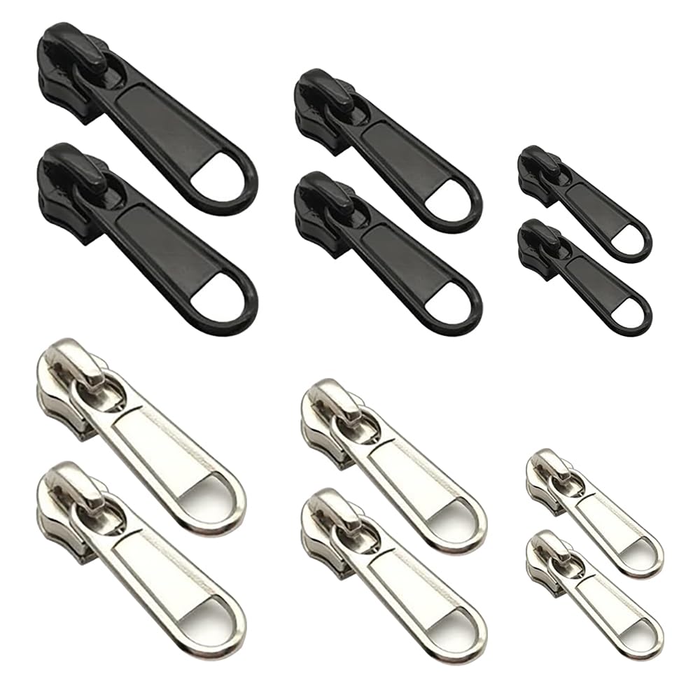 Amazon.co.jp: ジッパー引き手 ファスナー 12個セット 3サイズ2色 引き